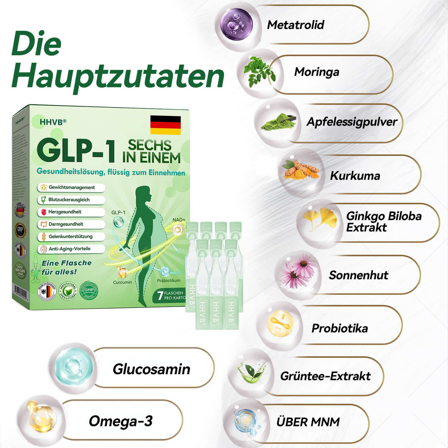 𝐇𝗛𝑉𝖡® 🇩🇪𝐆𝗟𝑷-1 𝐒𝐄𝐂𝐇𝐒 𝐈𝐍 𝐄𝐈𝐍𝐄𝐌 𝐆𝐞𝐬𝐮𝐧𝐝𝐡𝐞𝐢𝐭𝐬𝐥ö𝐬𝐮𝐧𝐠🍀🍀, 𝐟𝐥ü𝐬𝐬𝐢𝐠 𝐳𝐮𝐦 𝐄𝐢𝐧𝐧𝐞𝐡𝐦𝐞𝐧 (Nur eine Dosis pro Tag, sichtbare Veränderungen in 7 Tagen) ✅ Für Fettleibigkeit, kardiovaskuläre Gesundheit, Diabetes, Schlafapnoe, Gelenkprobleme und mehr.